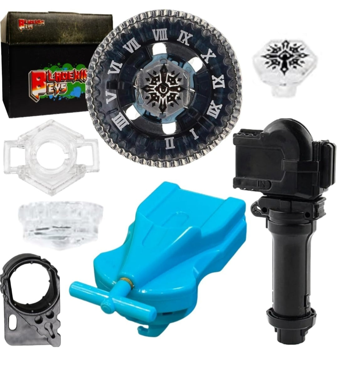 BLADEKING BEYS BB104 -Twisted' Temp' 145WD + 1 Way String Launcher (Right Spin)+Grip +Toy Storage Box