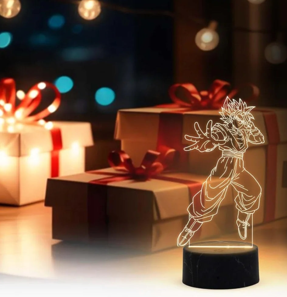 3D Illusion Anime Led Table Lamp Birthday Gift for Kids & Anime Lover | Warm White Light & On/Off Touch Button | Anime Home Decor Light