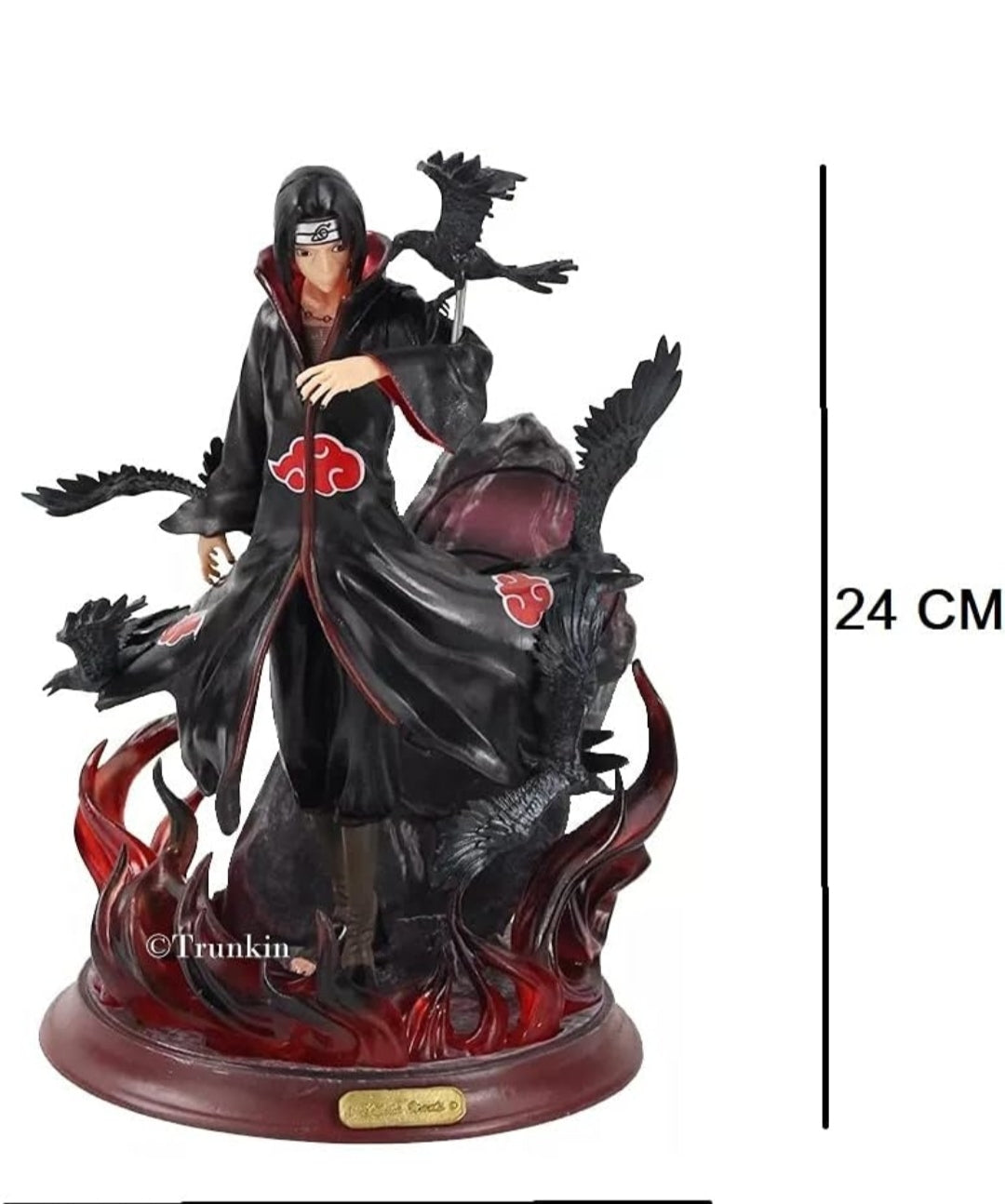 Trunkin Rubber Uchiha Itachi Pvc Action Figure Toy | Uchiha Itachi With Crow Collectible | Model Toy Figurine - 25 Cm