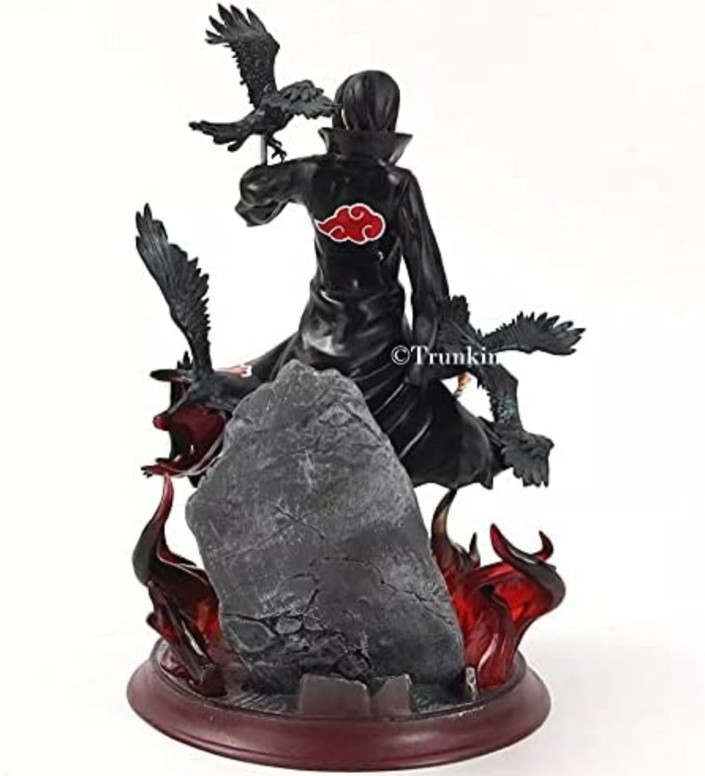 Trunkin Rubber Uchiha Itachi Pvc Action Figure Toy | Uchiha Itachi With Crow Collectible | Model Toy Figurine - 25 Cm
