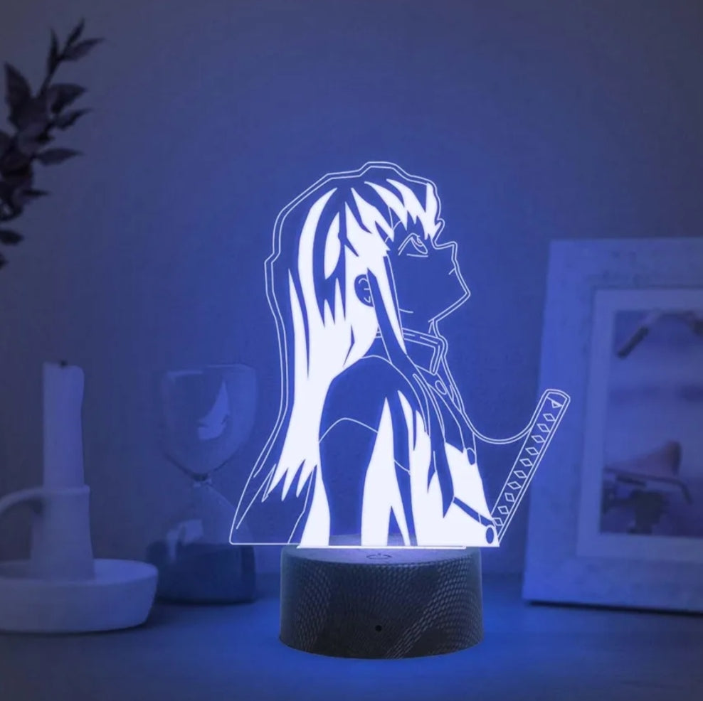 3D Illusion Anime Figure Desk Table Lamp with Automatic Color Changing Light & On/Off Touch Button | USB Powered | Birthday Gift for Anime Lover (Hinata)