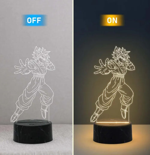 3D Illusion Anime Led Table Lamp Birthday Gift for Kids & Anime Lover | Warm White Light & On/Off Touch Button | Anime Home Decor Light