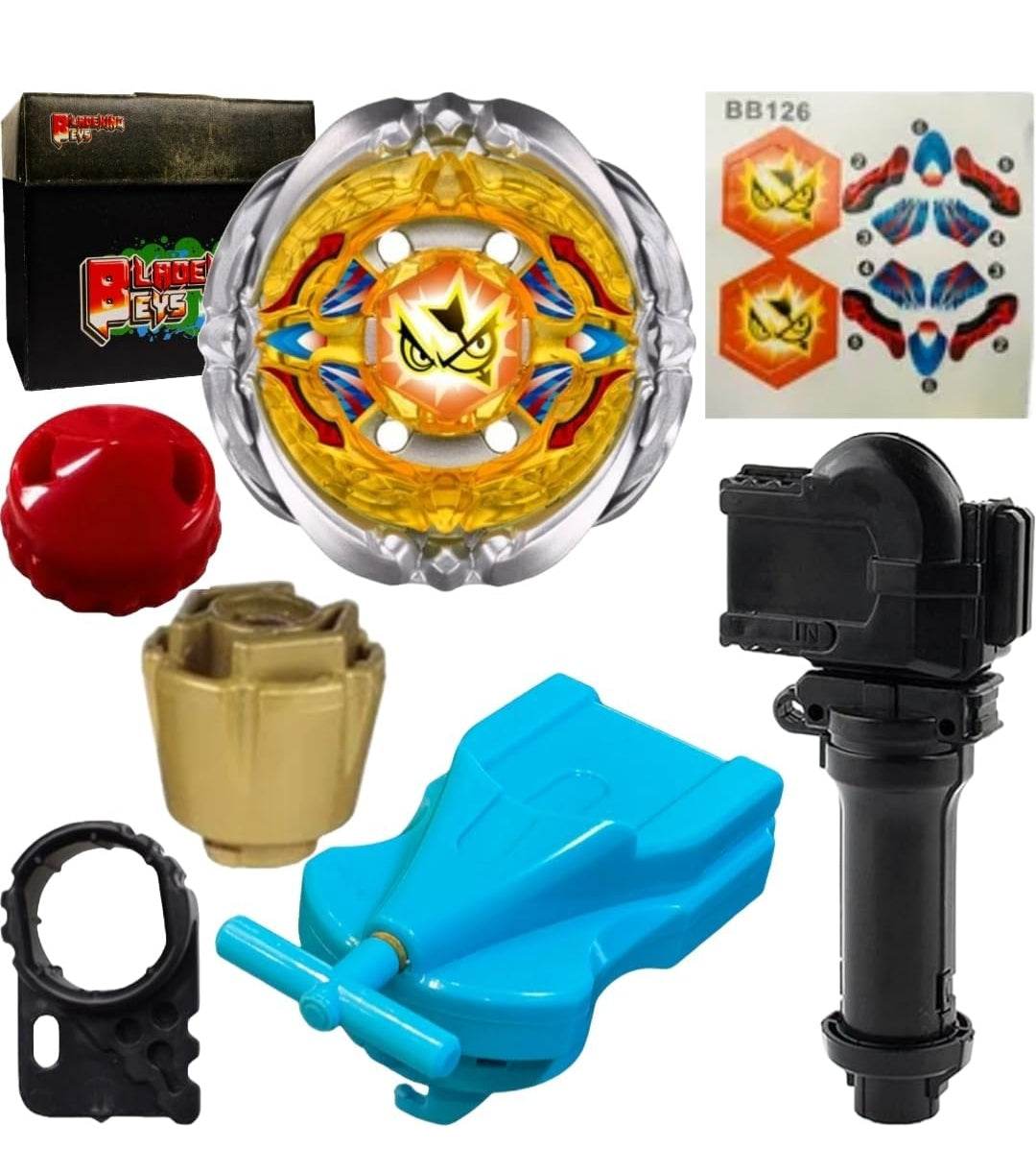 BLADEKING BEYS BB126 Flash Sagittario 230WD+1 Way String Launcher (Right Spin)+ Grip +Toys Storage Box