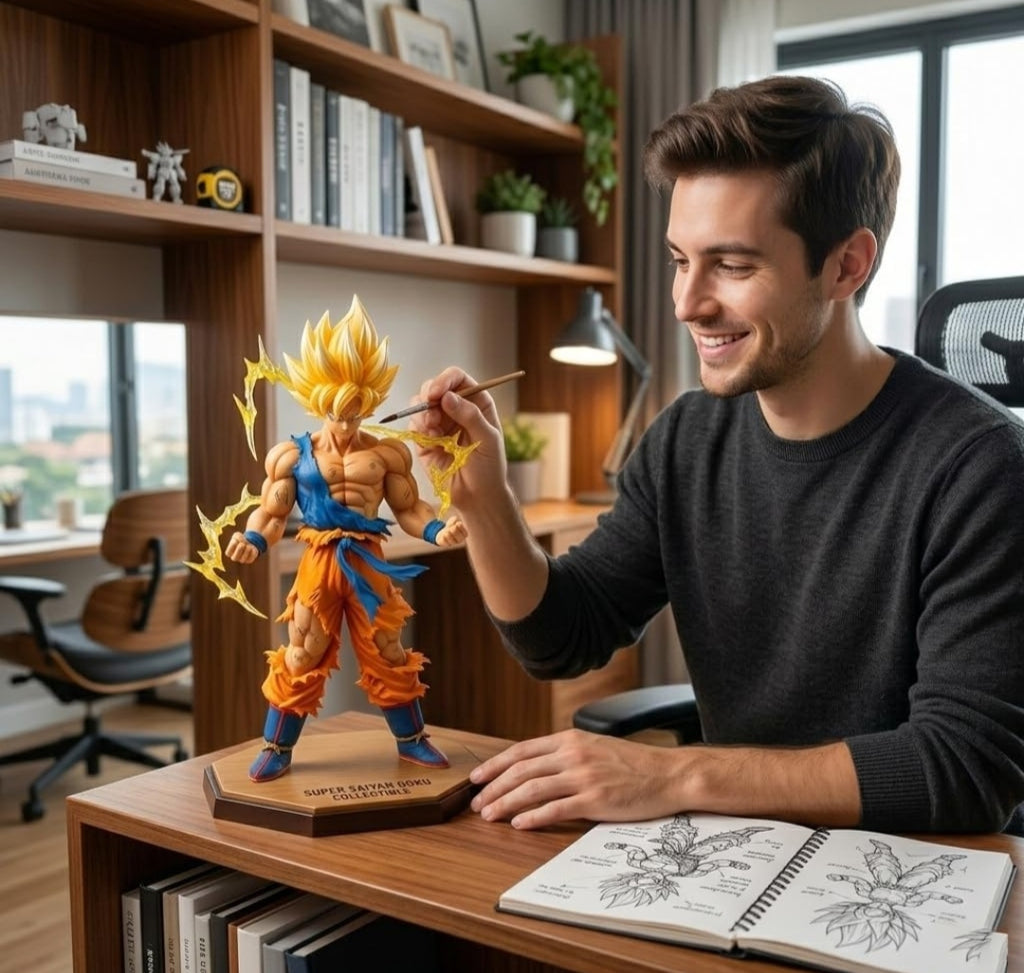 Anime Action Figure 17 cm Superhero Collectible Figure for Car Dashboard, Home Decoration & Gifting | Dragon Ball Z Style Character Statue for Anime Lovers (Goku VI)