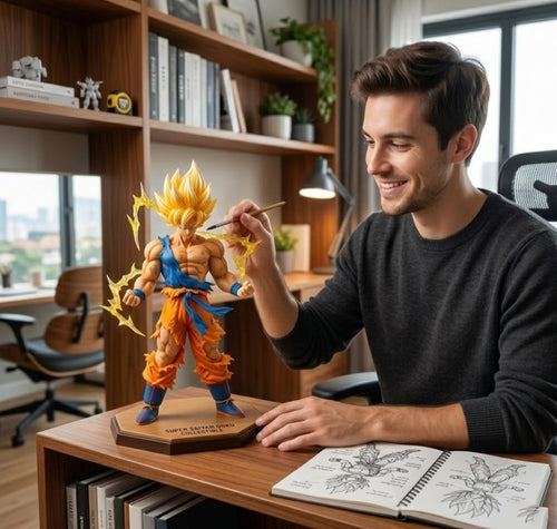 Anime Action Figure 17 cm Superhero Collectible Figure for Car Dashboard, Home Decoration & Gifting | Dragon Ball Z Style Character Statue for Anime Lovers (Goku VI)