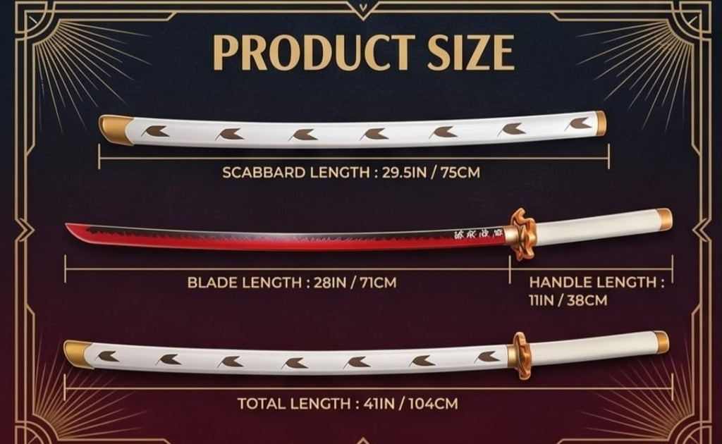 Demon Slayer Rengoku Wooden Katana 104cm Cosplay Sword w/Stand
Rengoku Kyojuro 104cm flame katana with display stand. Durable bamboo & wooden build, lightweight design for cosplay.