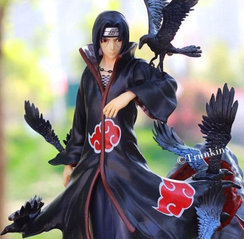 Trunkin Rubber Uchiha Itachi Pvc Action Figure Toy | Uchiha Itachi With Crow Collectible | Model Toy Figurine - 25 Cm