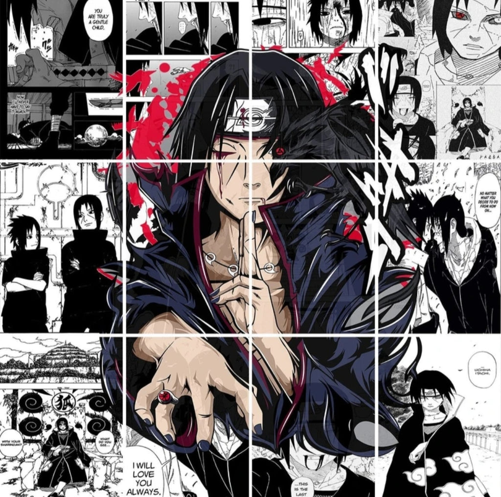 Set of 12 Itachi manga kit wall decoration