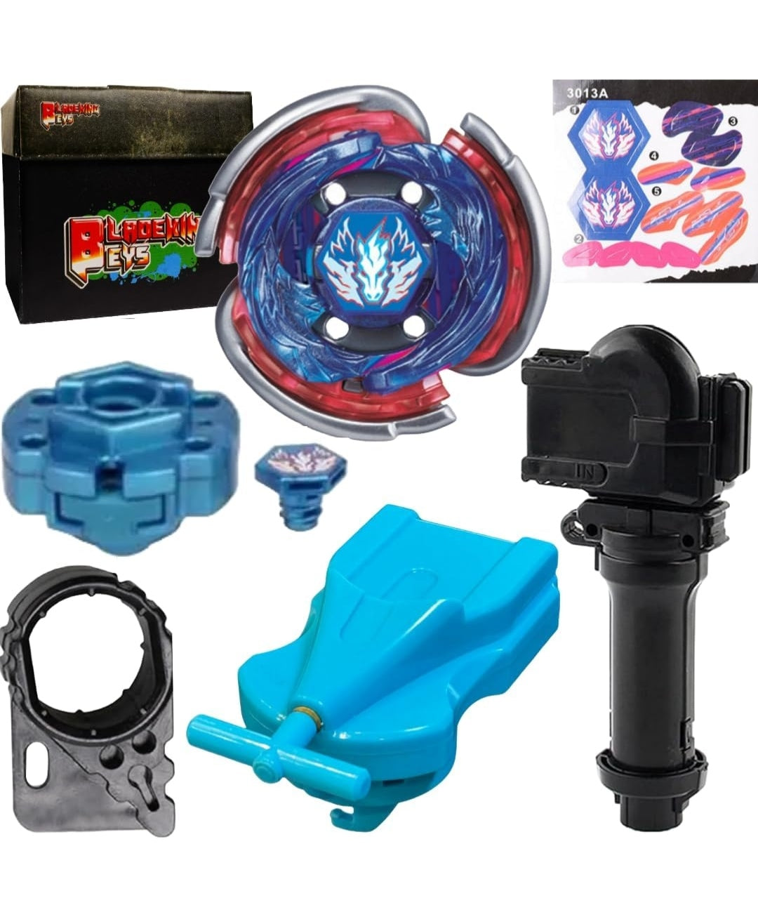 BLADEKING BEYS BB-105 Cosmec' Pegasis F:D + 1 Way String Launcher (Right Spin)+Grip +Toys Storage Box
