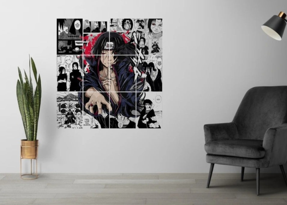 Set of 12 Itachi manga kit wall decoration