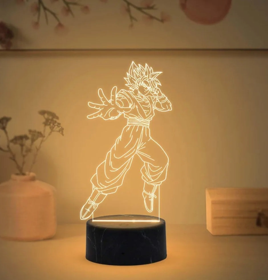 3D Illusion Anime Led Table Lamp Birthday Gift for Kids & Anime Lover | Warm White Light & On/Off Touch Button | Anime Home Decor Light