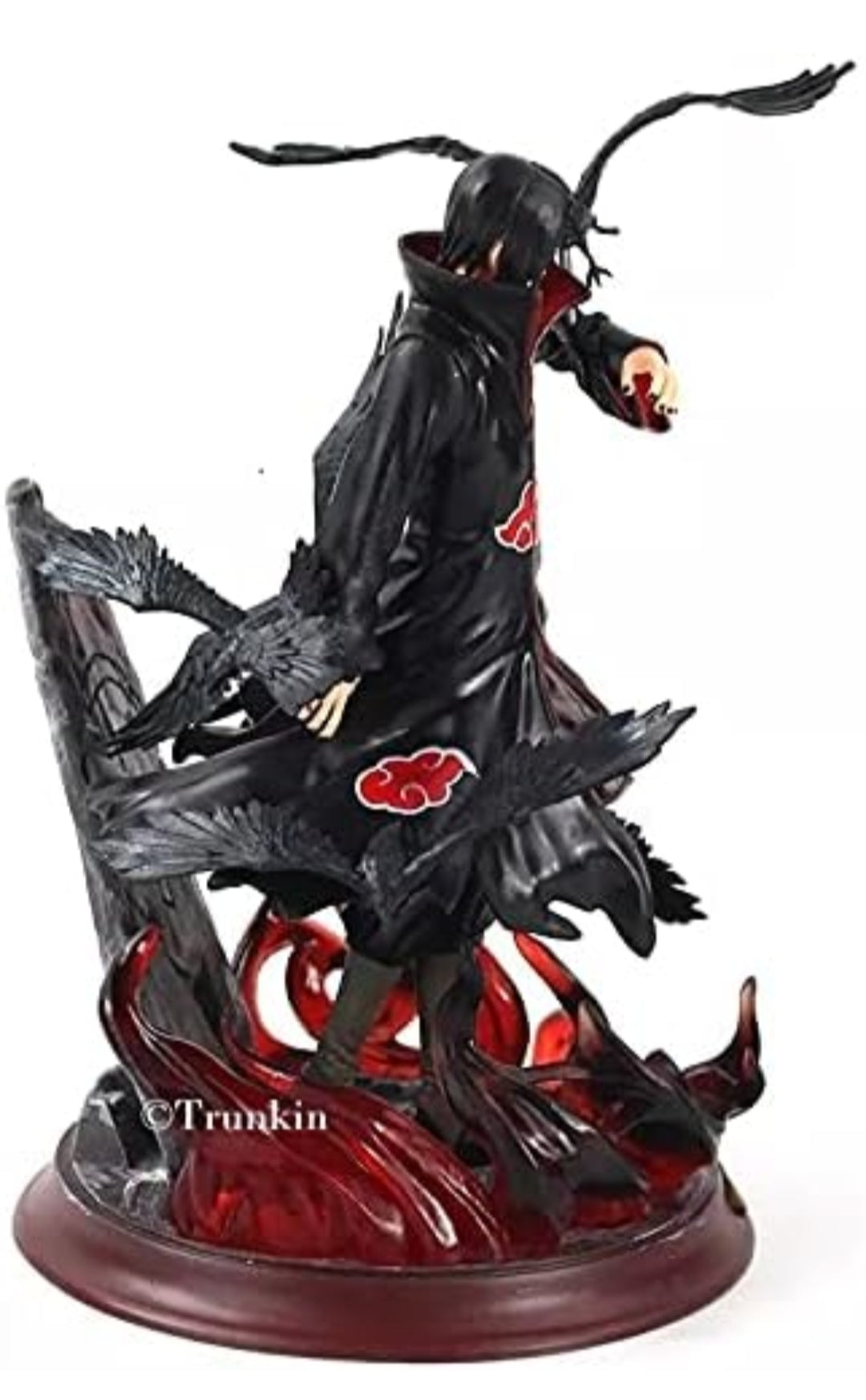 Trunkin Rubber Uchiha Itachi Pvc Action Figure Toy | Uchiha Itachi With Crow Collectible | Model Toy Figurine - 25 Cm